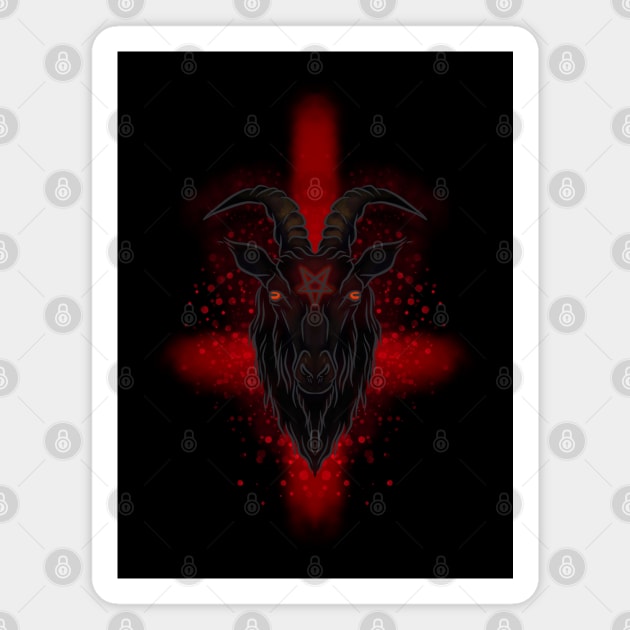 Baphomet devil goat Magnet by wet_chicken_lip